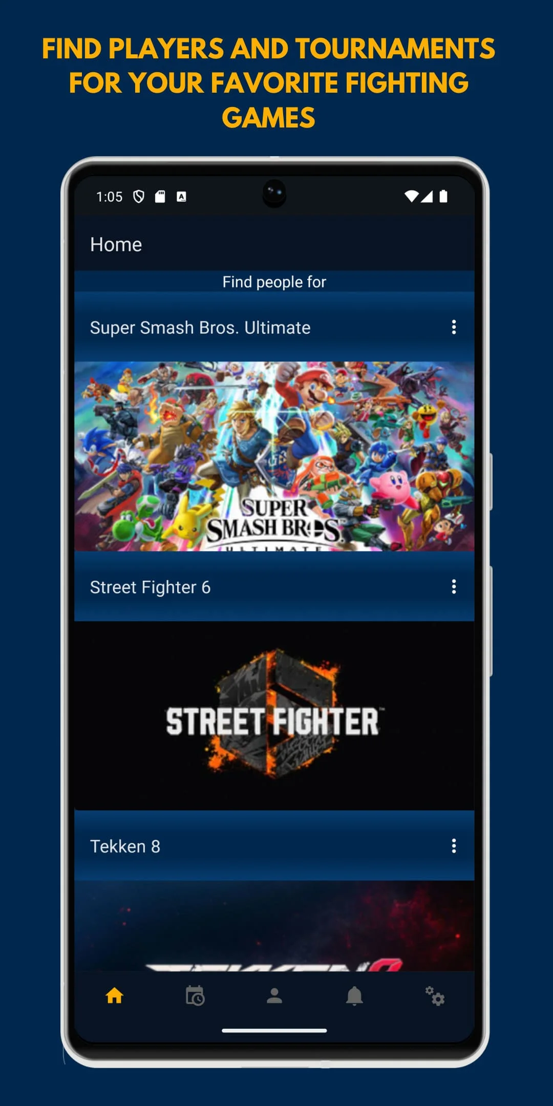 FightersTech App matchmaking and tournament finder for Super Smash Bros. Ultimate, Street Fighter 6, and Tekken 8